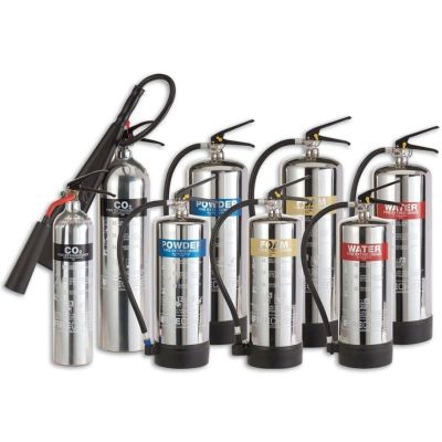 Stainless Steel Fire Extinguishers Water, Foam, Powder Chemical & COÂ²