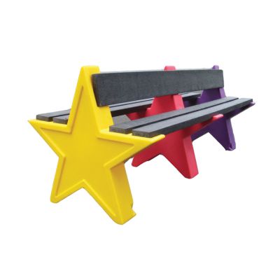 Eight Person Double Sided Star Bench Seat (Various Colours)