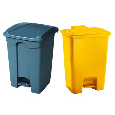Trojan 68 Litre Plastic Step Pedal Bins in Yellow or Grey