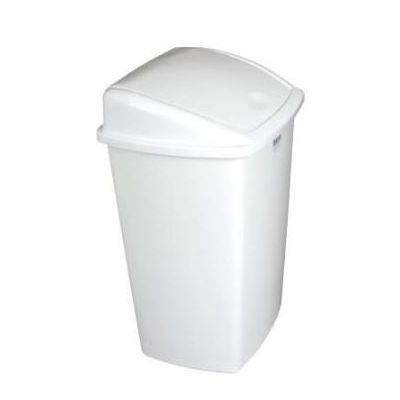 White Plastic Swing Top Bins (Various Sizes)