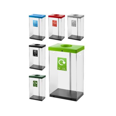 Trojan 80 Litre Clear Body Recycle Bin (Various Colours)