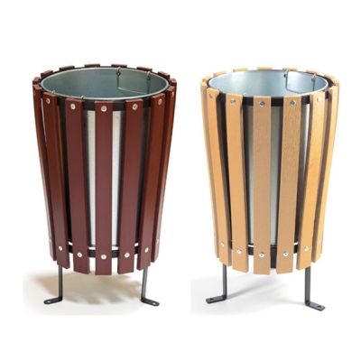 Trojan 40L Wood Effect Outdoor Bin with Liner