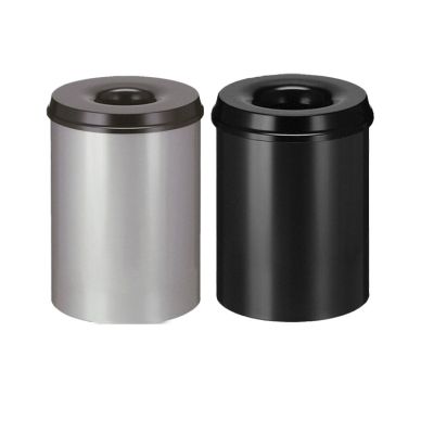 Trojan 15 Litre Safety Waste Bins (Black or Aluminium)