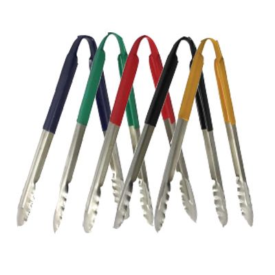 Utility Tongs 12" Stainless Steel with Plastic Coated Pack of 12