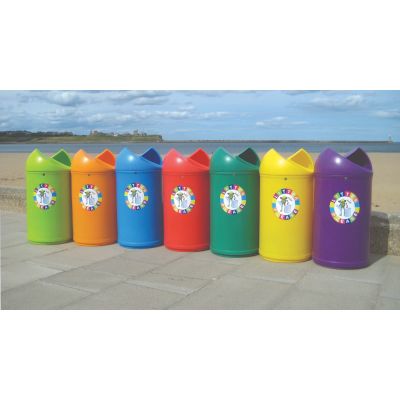 Twist Litter Bins with Frog Logo (Various Colours)