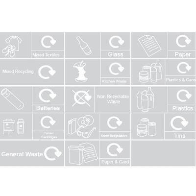 Recycling Label Sheet (14 Different Labels per Sheet)