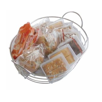 Chromed Wire Storage & Display Baskets - OVAL