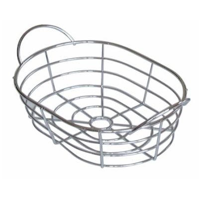 Large Chromed Wire Fruit & Cake Basket (Oval)