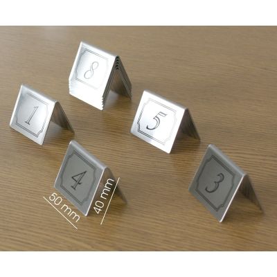 Stainless Steel Tent Table Numbers (1-10)