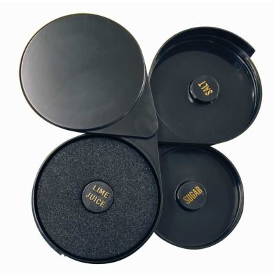 Foldable Glass Rimmer in Black Plastic