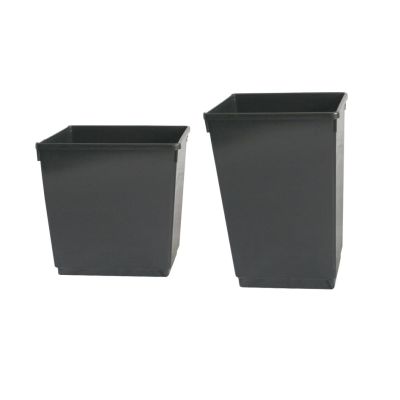 Plastic Waste Basket in Dark Grey (Various Sizes)