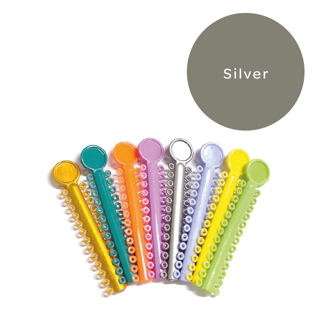 Elastomeric Ligatures Regular Silver 