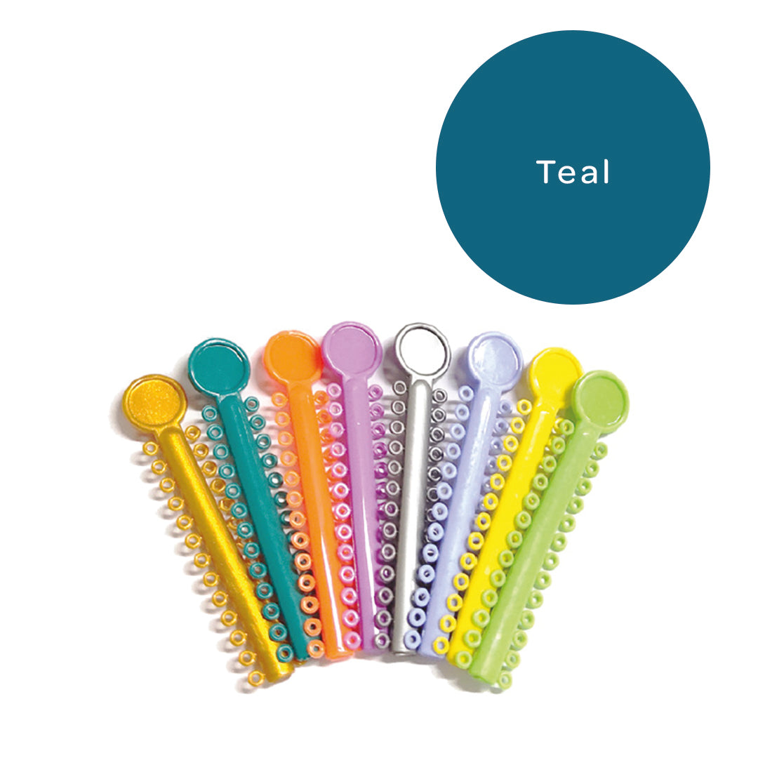 Elastomeric Ligatures Regular Teal 