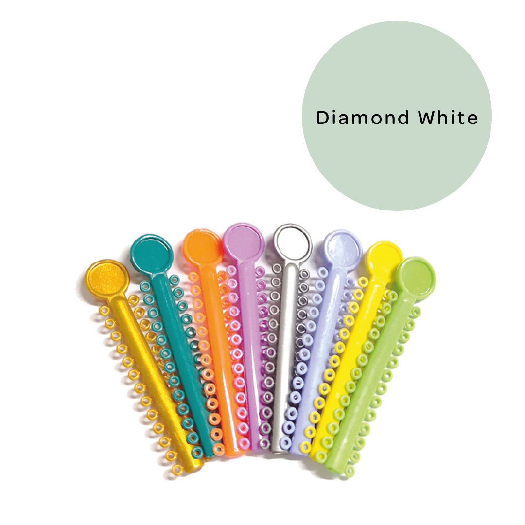 Elastomeric Ligatures Regular Diamond White 