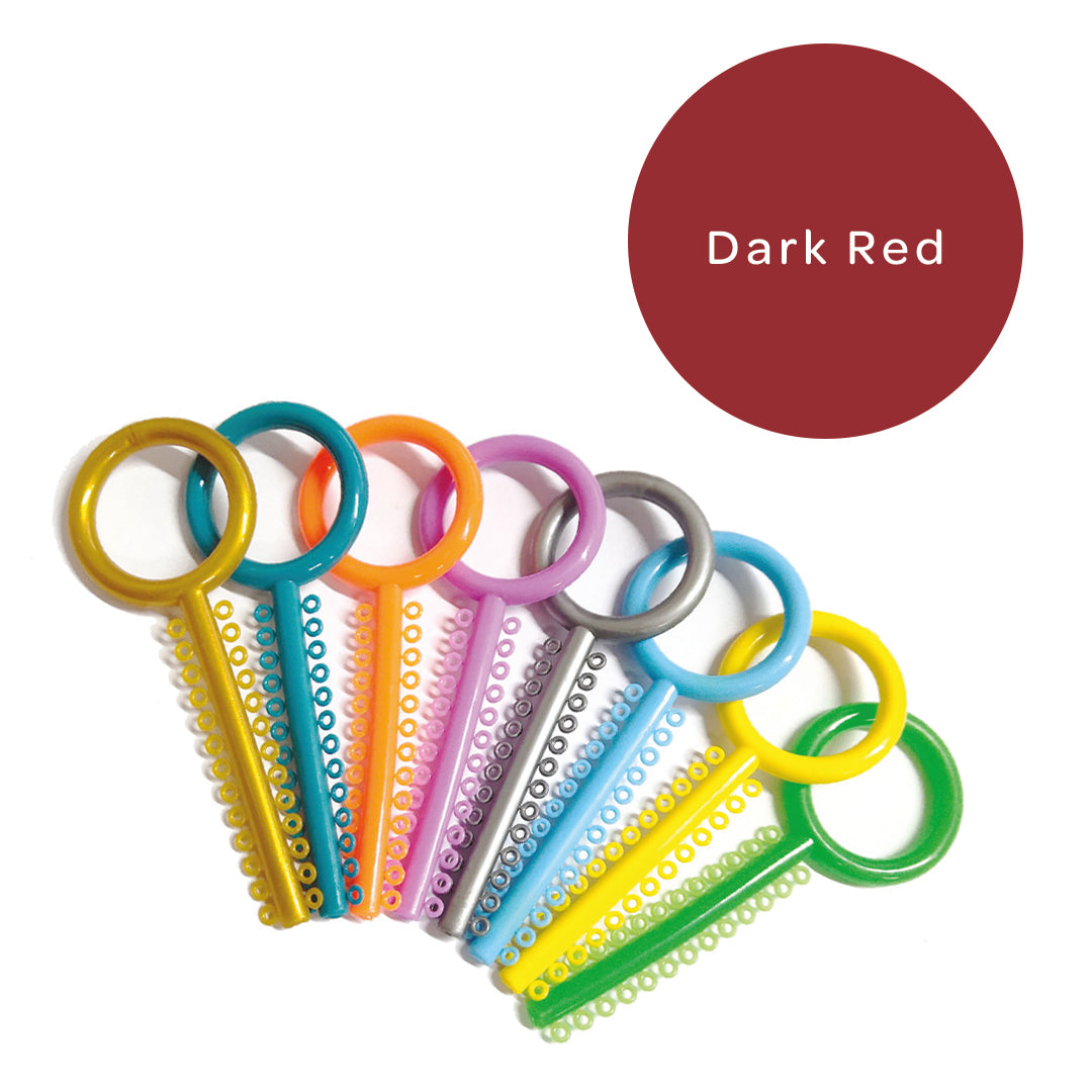 Elastomeric Ligatures Dark Red 