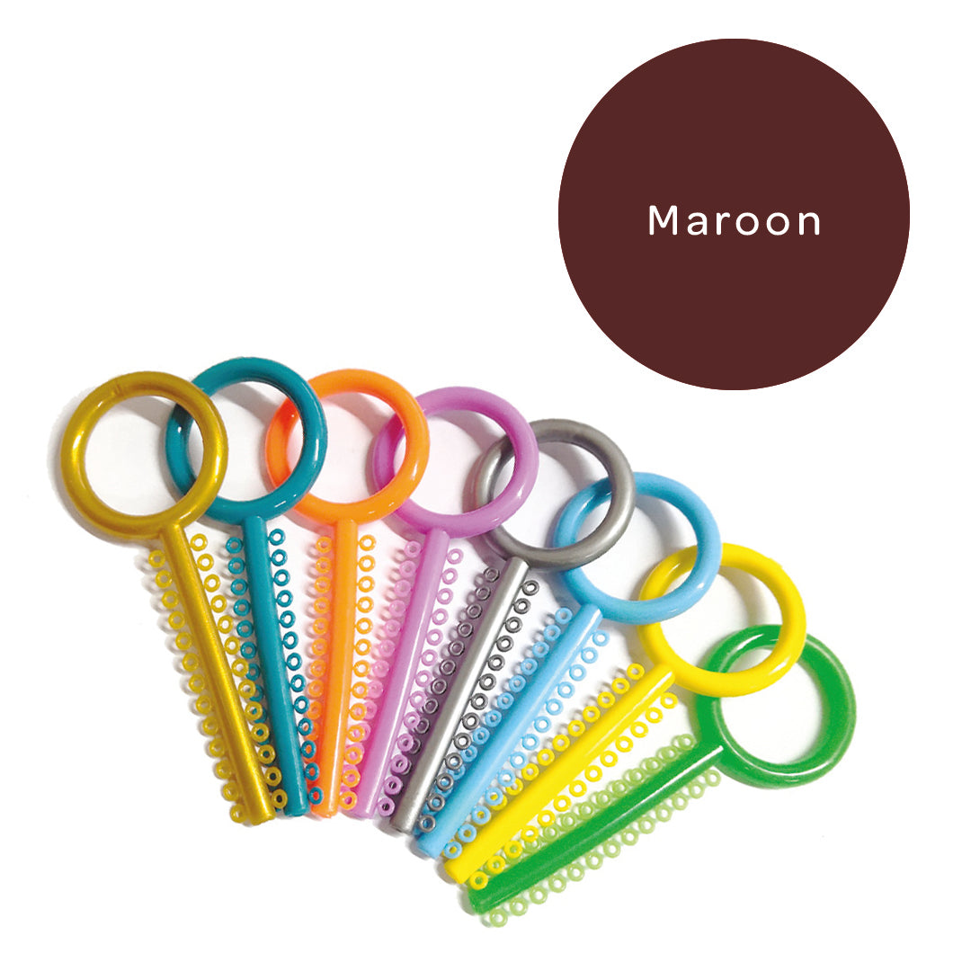 Elastomeric Ligatures Maroon 