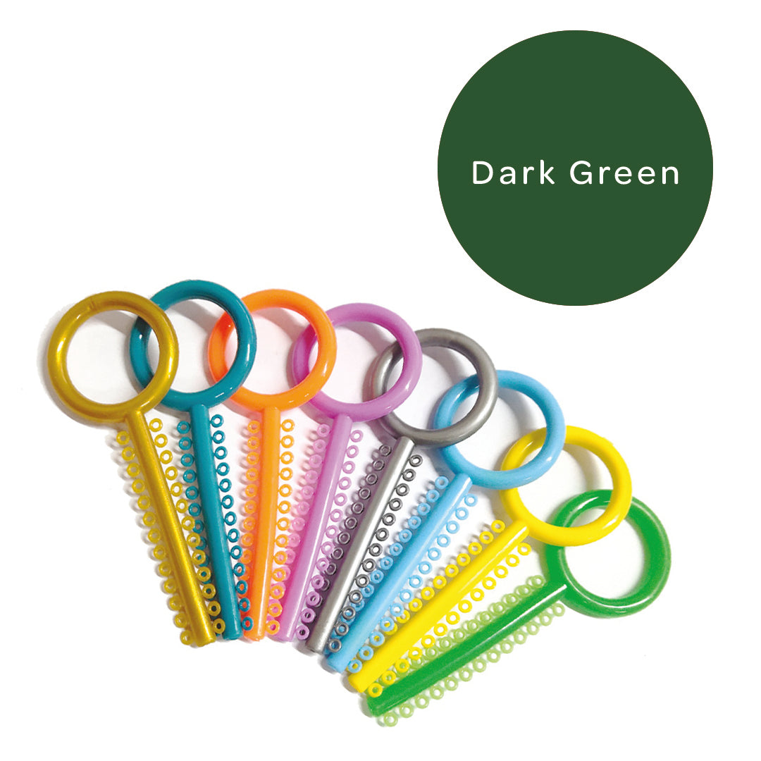 Elastomeric Ligatures Dark Green 