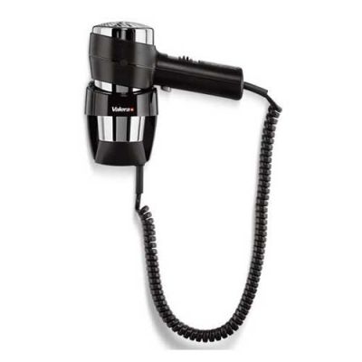 Valera Action Plus 1200w Wall Mounted Hairdryer in Black & Chrome