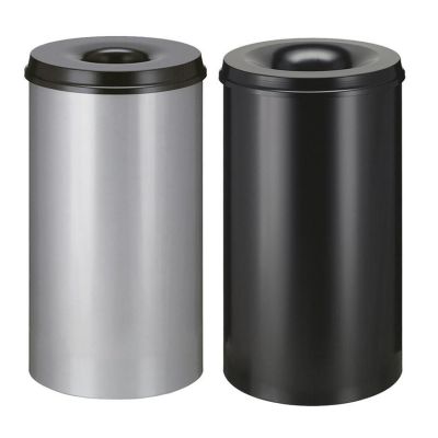 Trojan 50 Litre Safety Waste Bins (Black or Aluminium)