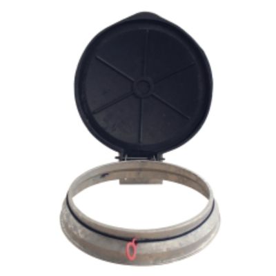 Wall Mounted Circular 14" Diamater Sack Holder with Holding Band