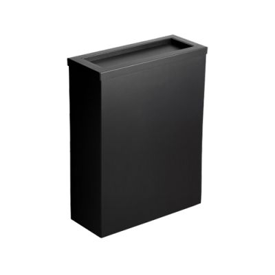 Matte Black Opal Steel 30 Litre Waste Bin - Flap Lid