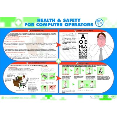 Health and Safety for Computer Operators Poster (420x590mm)