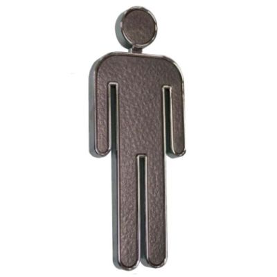 Black and Chrome 'Gents' Toilet Sign