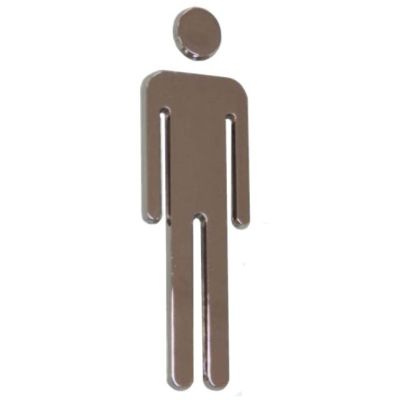 Chrome Gents Toilet Sign