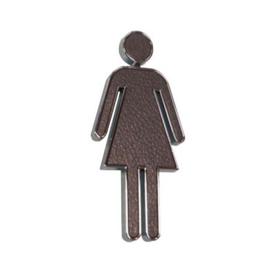 Black and Chrome 'Ladies' Toilet Sign