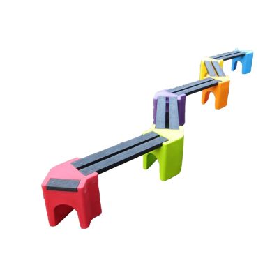 Multicoloured Zig-Zag Benches (10 Persons)